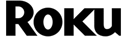 Black Roku wordmark logo with rounded sans-serif letters.
