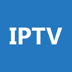 Blue square icon with white “IPTV” text centered.
